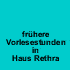 Vorlesestunden in Haus Rethra